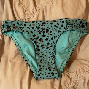 NWOT Victoria's Secret Blue Leopard Bikini Bottom